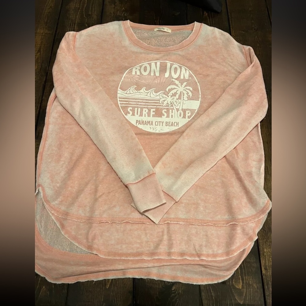 Ron Jon Surf Shop Panama City Beach Sweatshirt  Pullover Pink SZ Large